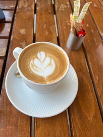 Cappuccino servis au bar