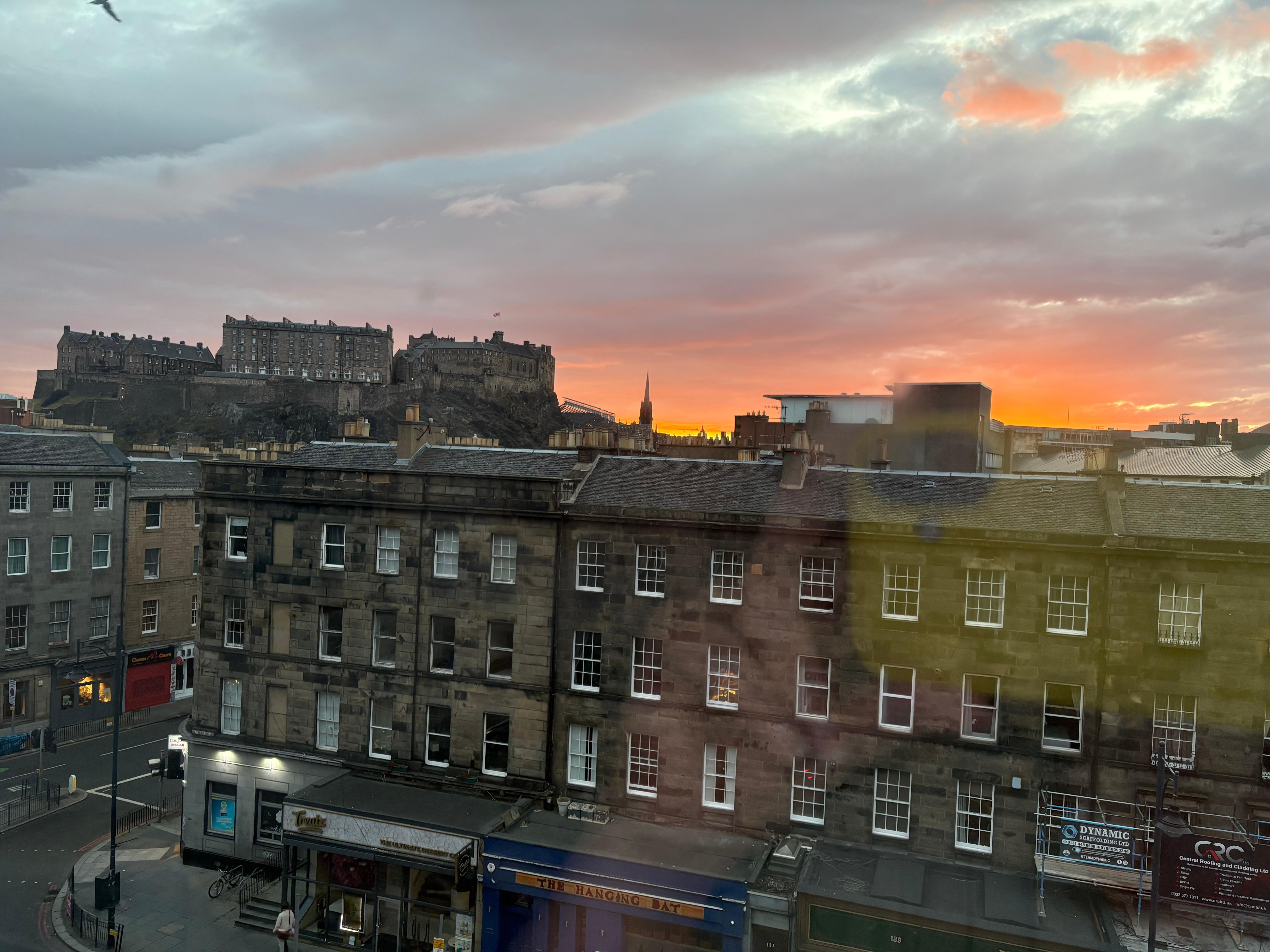 Sunrise in Edinburgh.