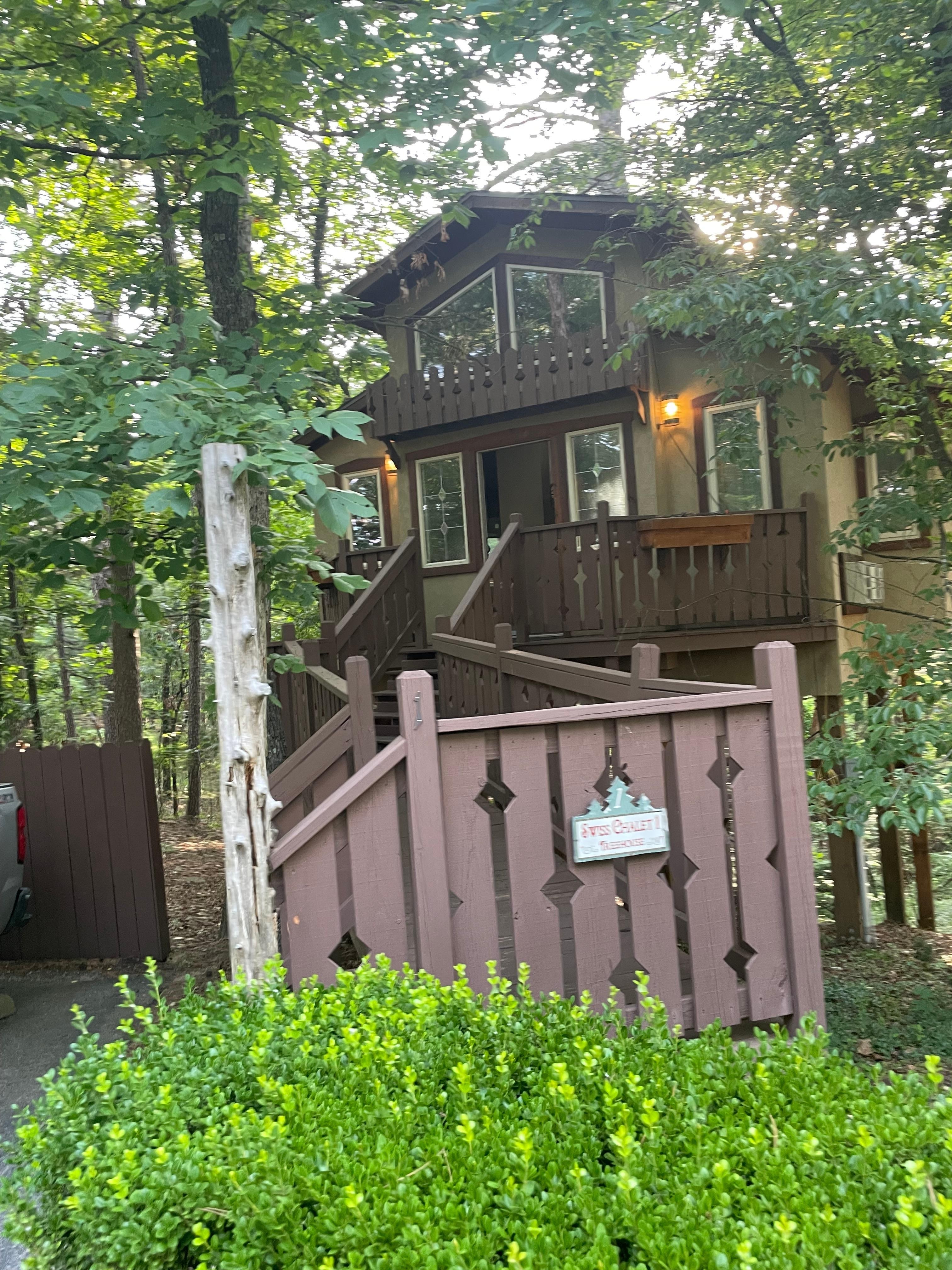 Front of treehouse