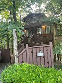 Front of treehouse