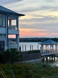 View from the porch, great seating are for dinner and relaxing.