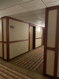 Low ceiling hallway