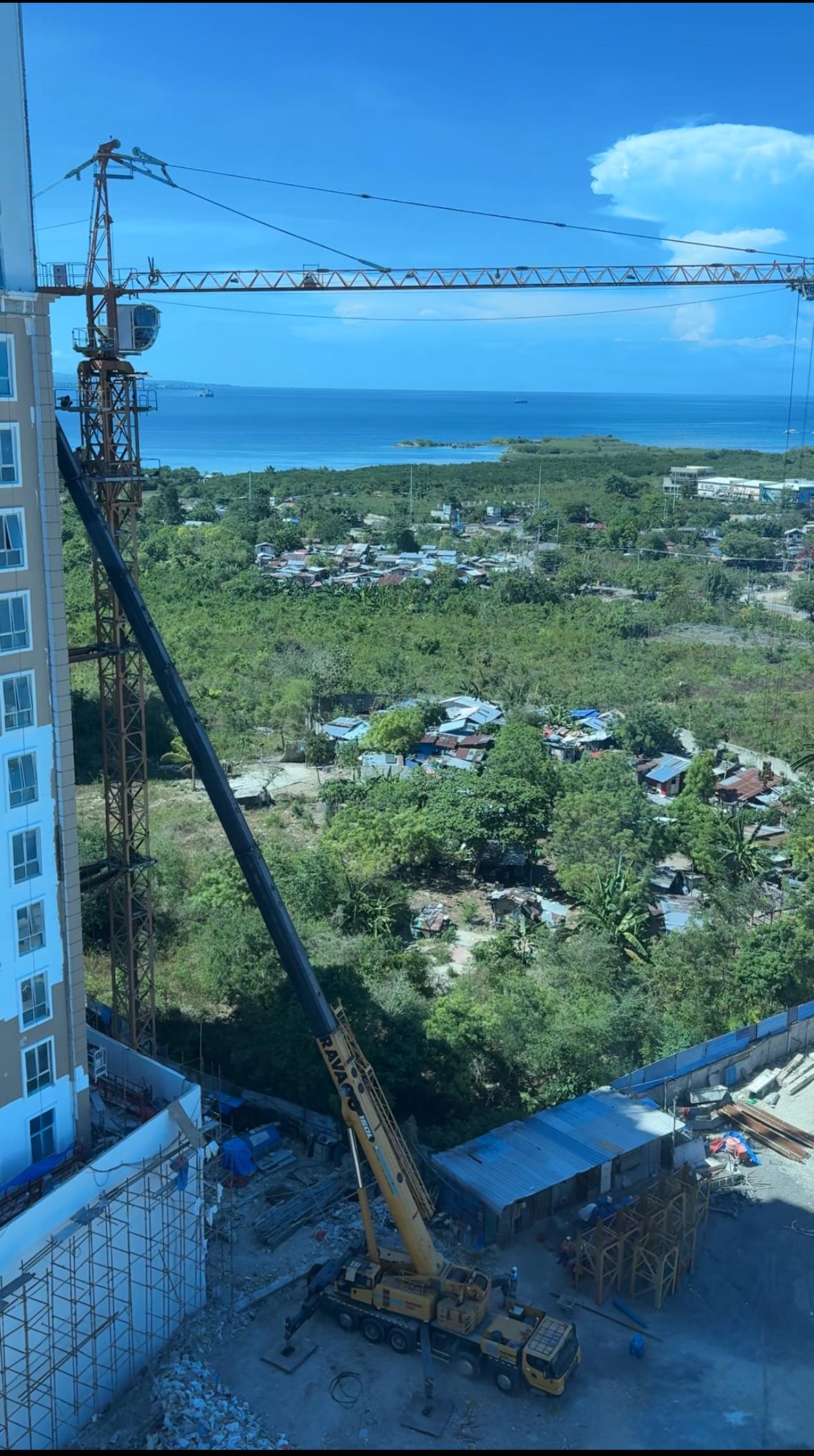 Heavy construction across the street