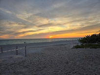 Sunset just a very short wak to the beach