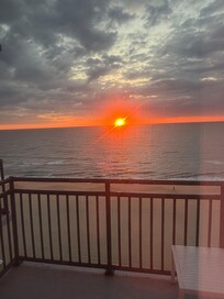 This is the look of the sun coming up from our room