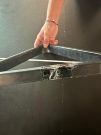 Pool ball rack tapped up