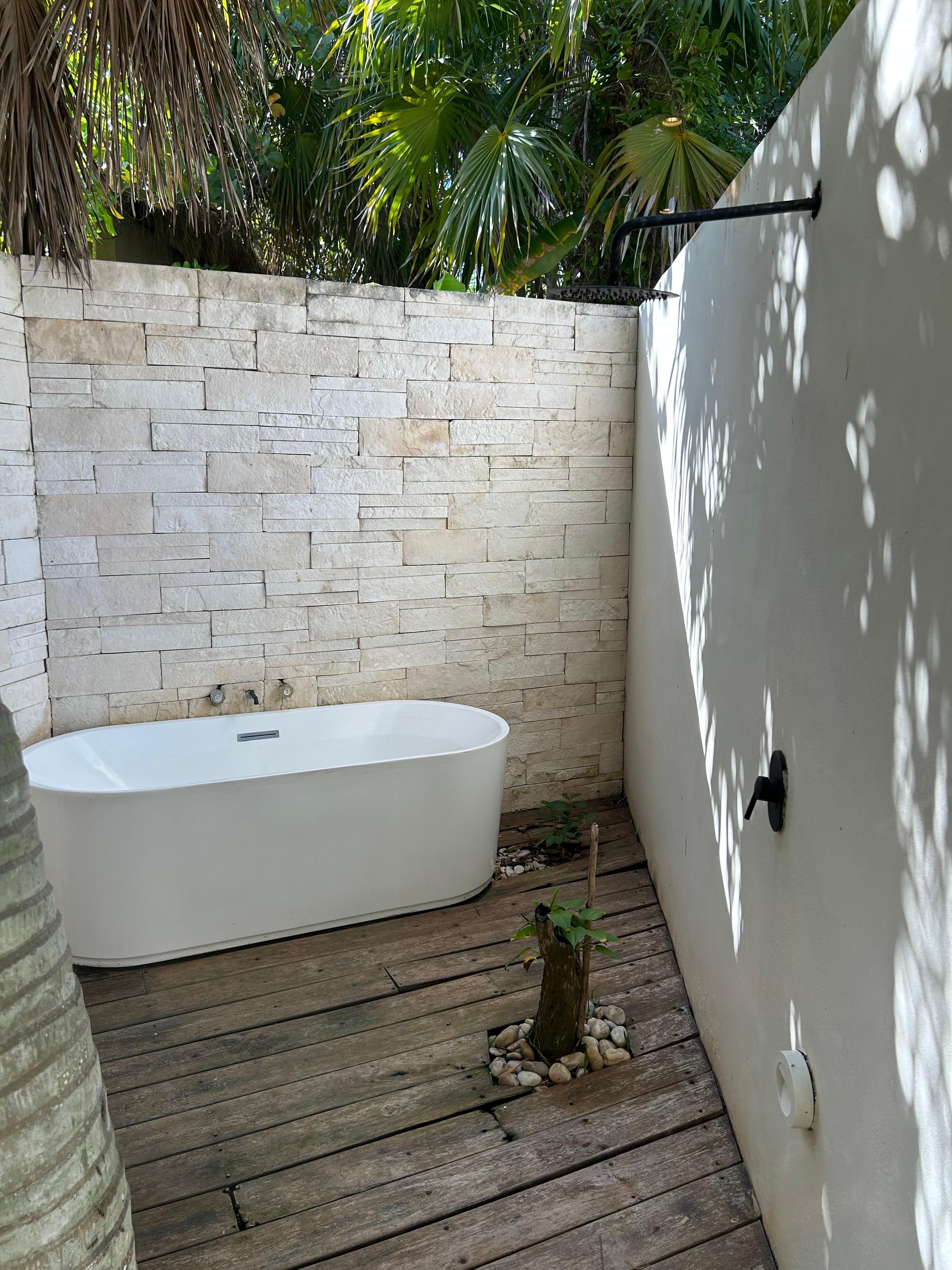 Outdoor shower option