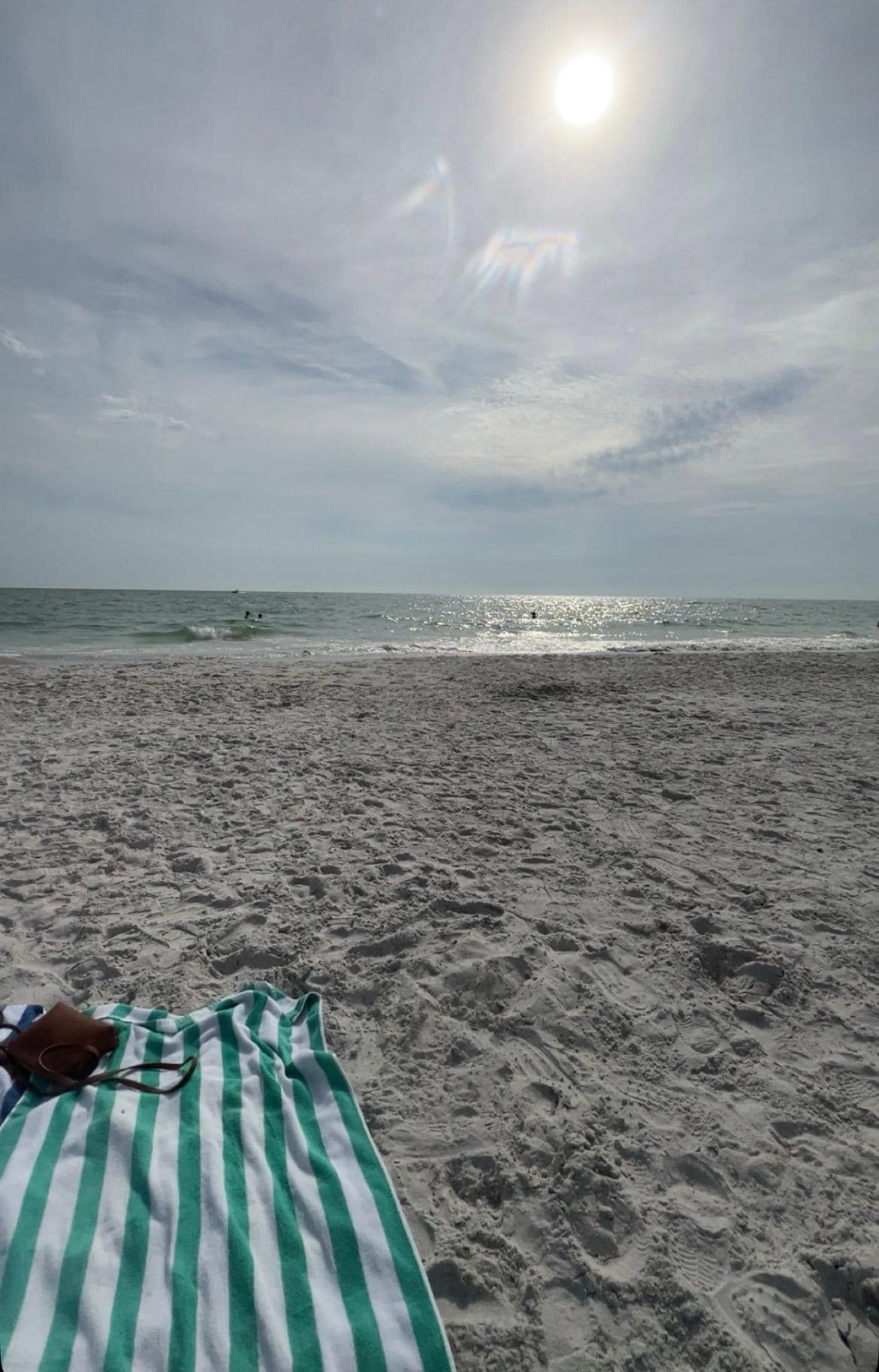 Not crowded, large expanse of beach perfect for shell hunting or boogie boarding