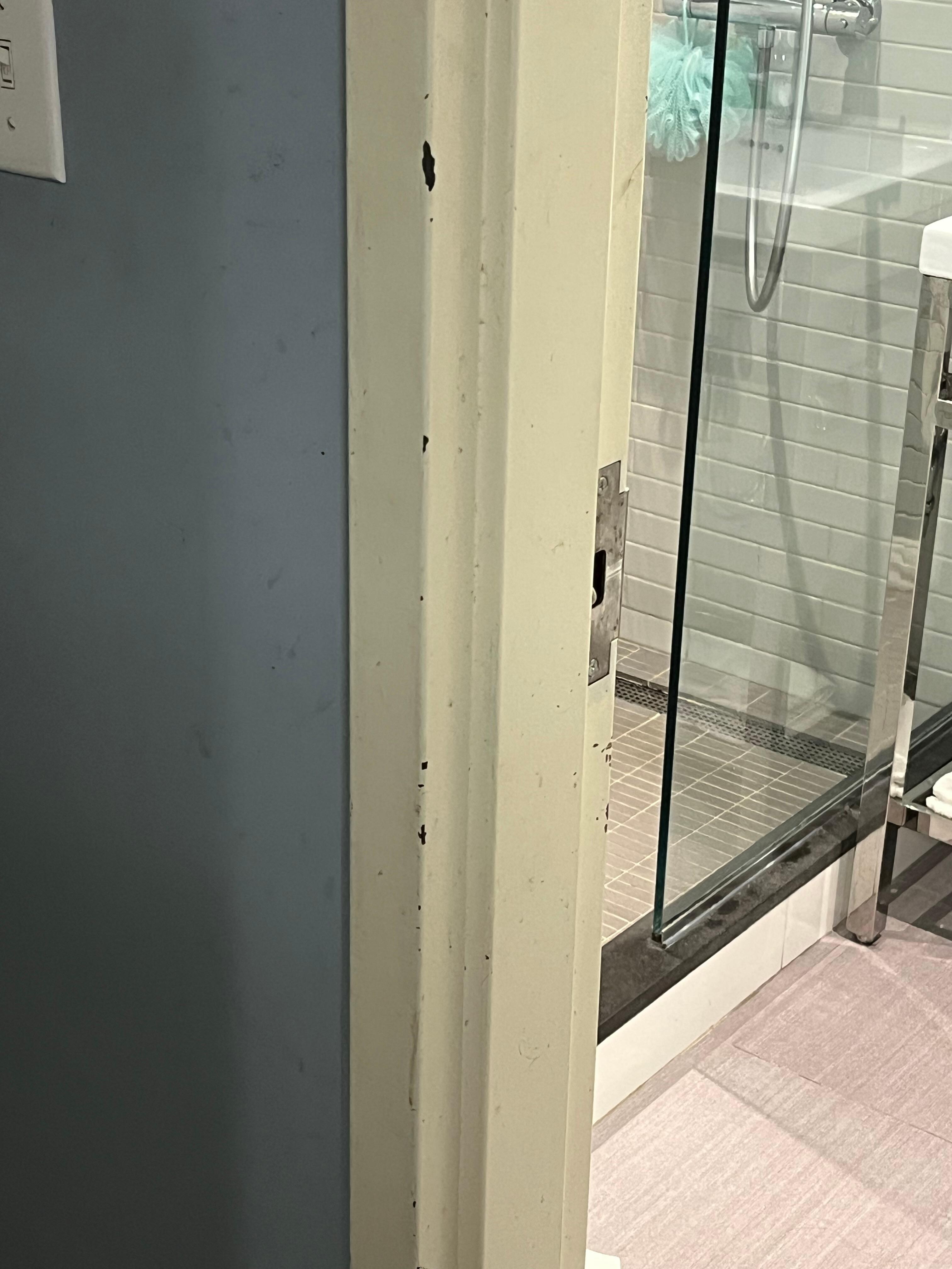Wall entrance to bathroom