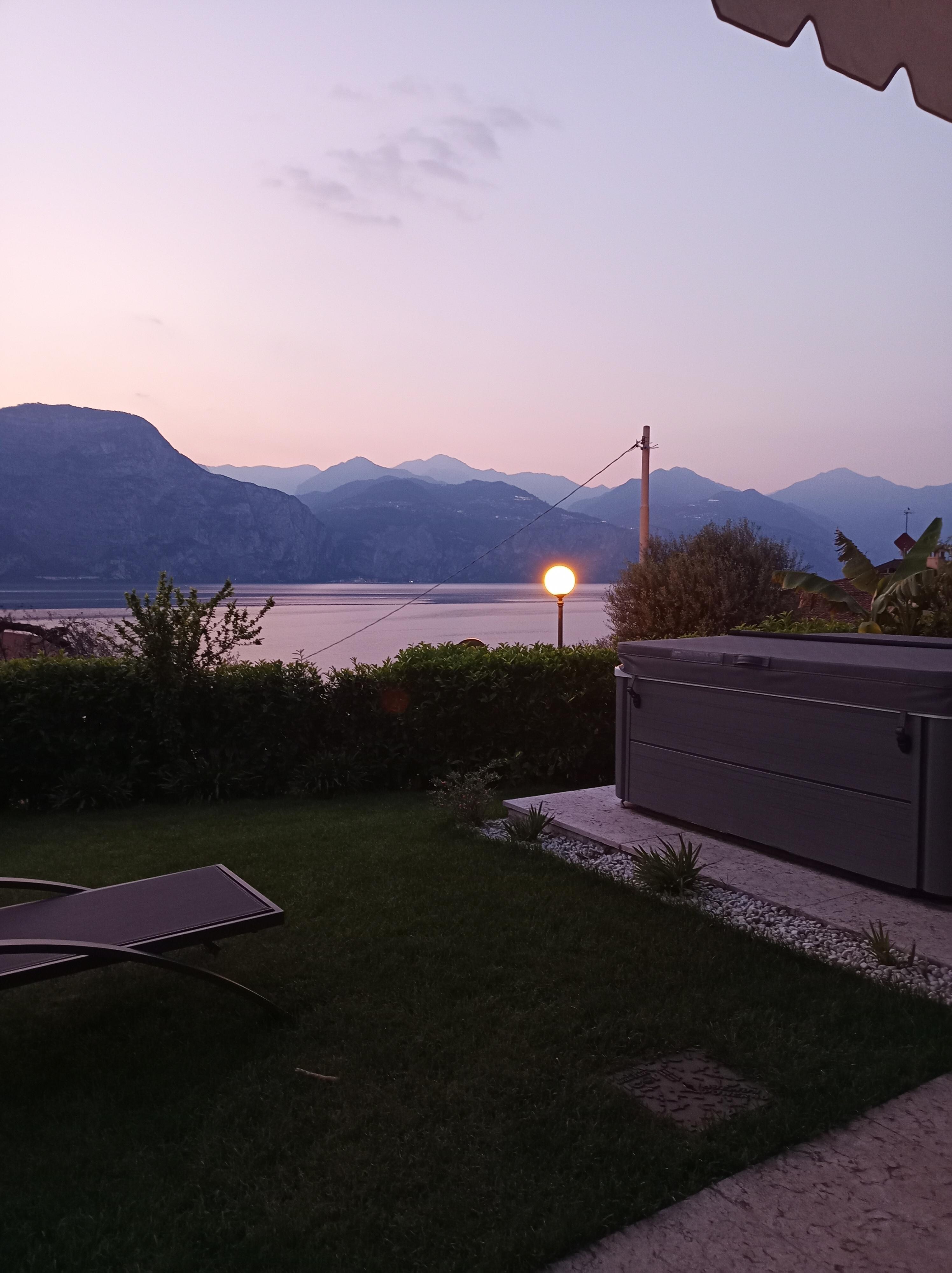 View to Lago Garda. To the right the jacuzzi.