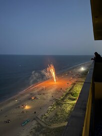 Beach fireworks