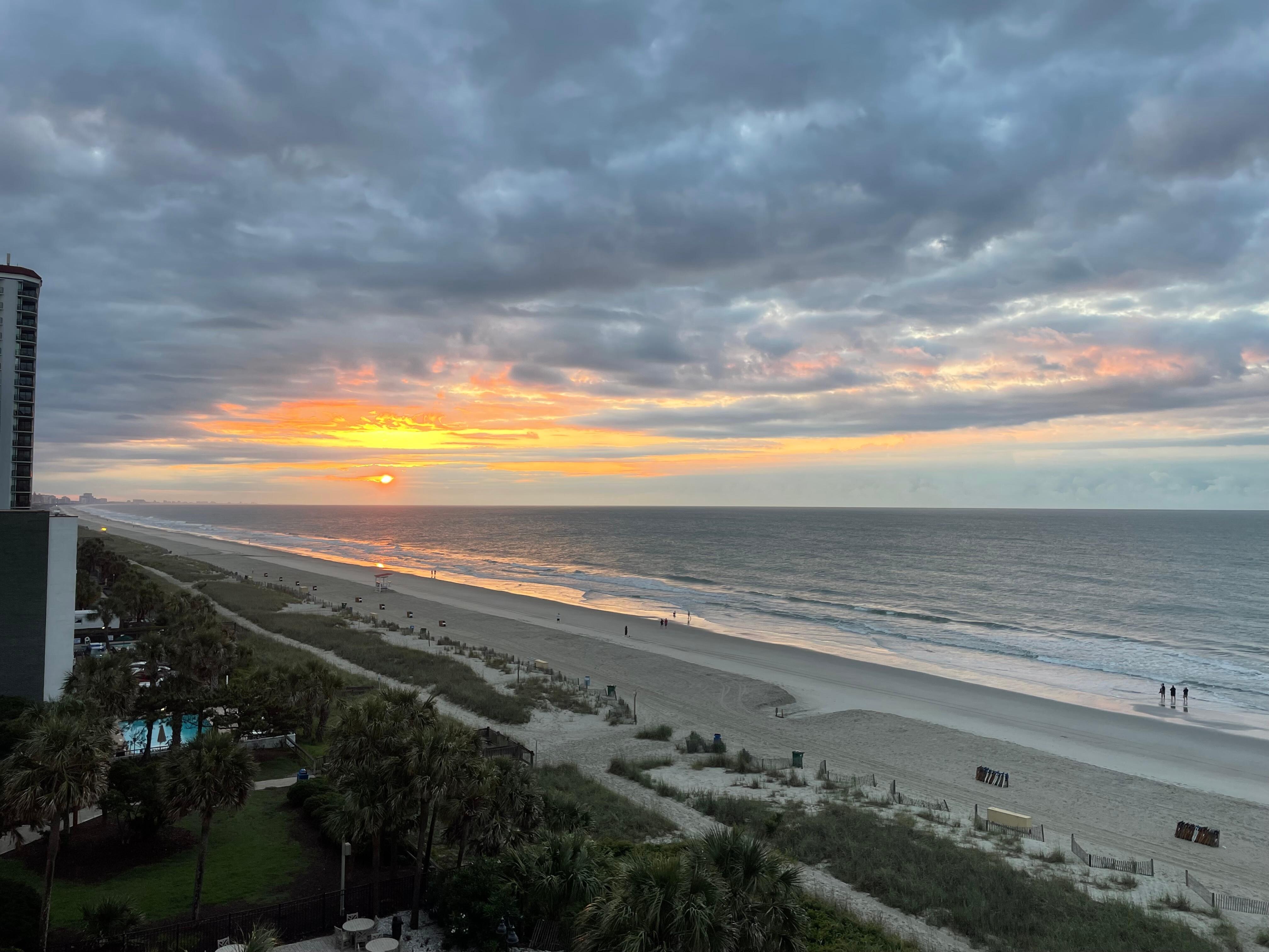 Sunrise view from northern balcony 