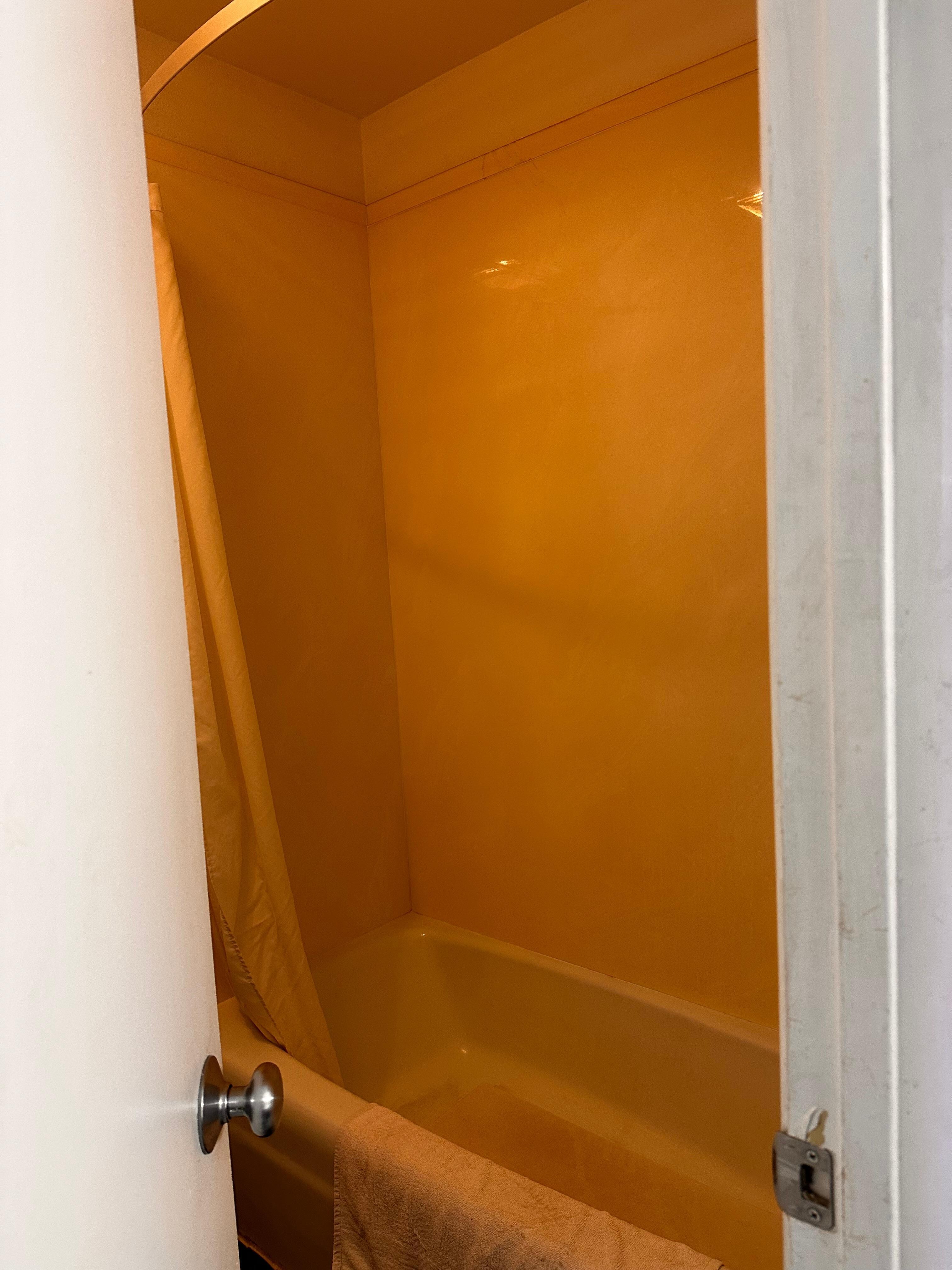 Bathtubs are old and worn