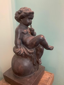 Favorite little statue in the stair landing area