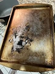 dirty cooking pan