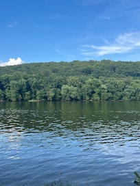 View from the bottom of hill from cottage