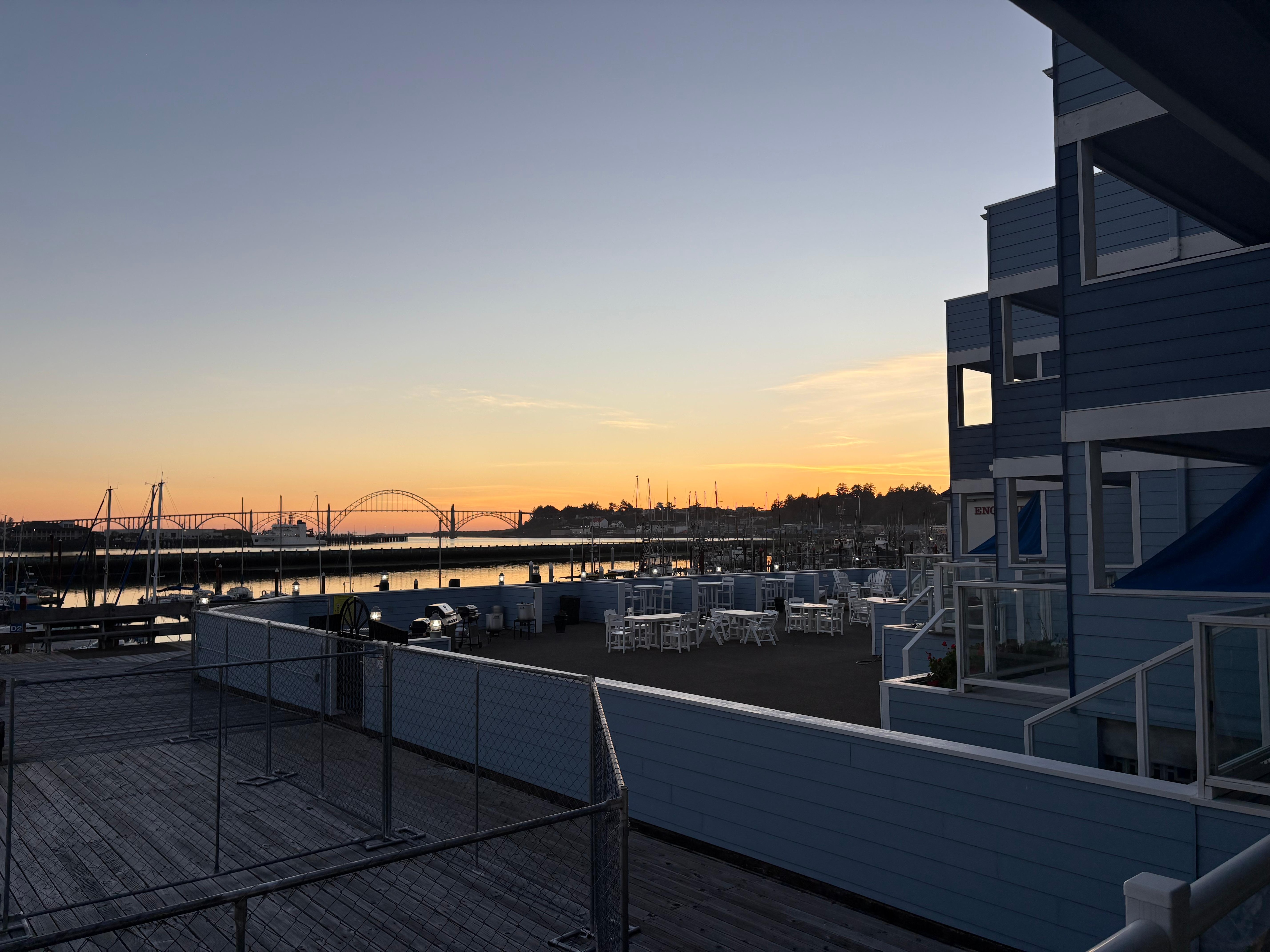 Beautiful sunset from the patio.