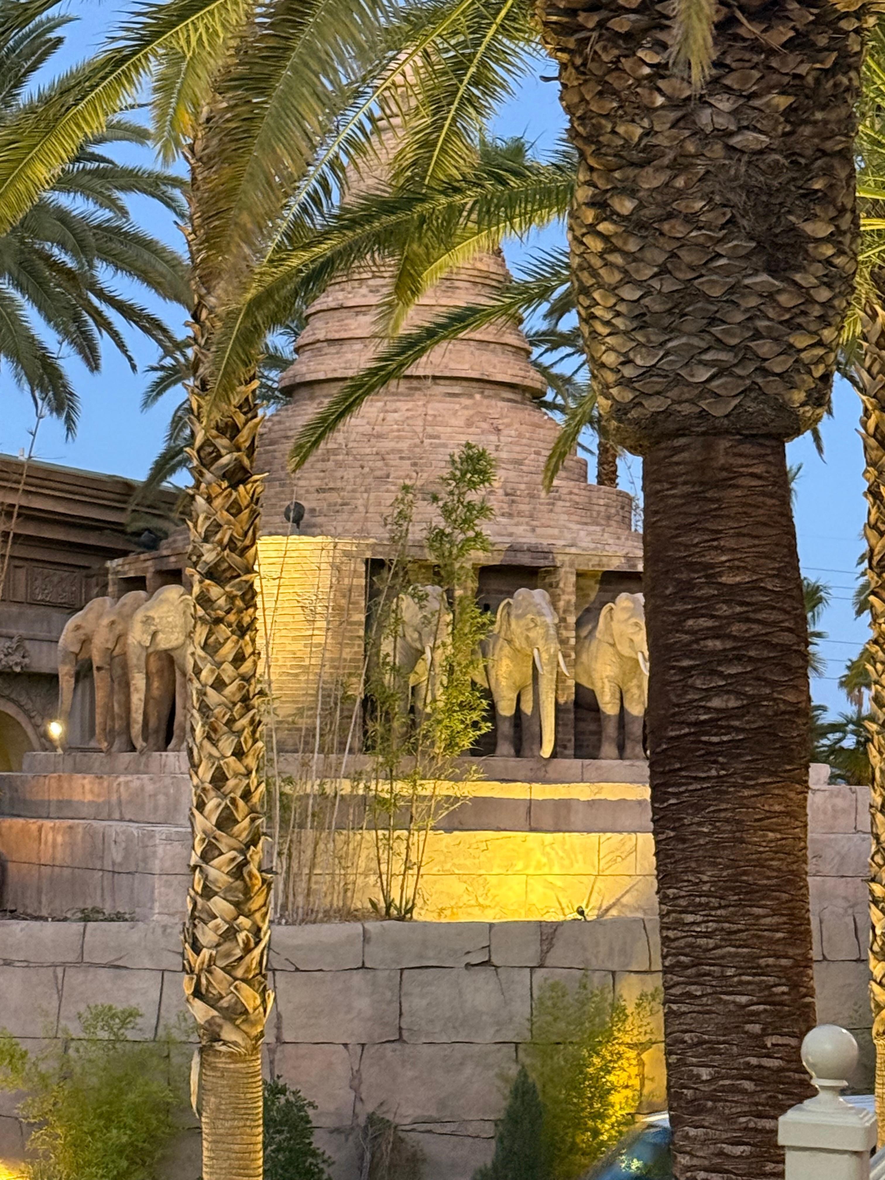Beautiful statues along Mandalay Bay.