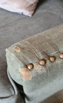 Worn-out furniture and broken feet, dirty