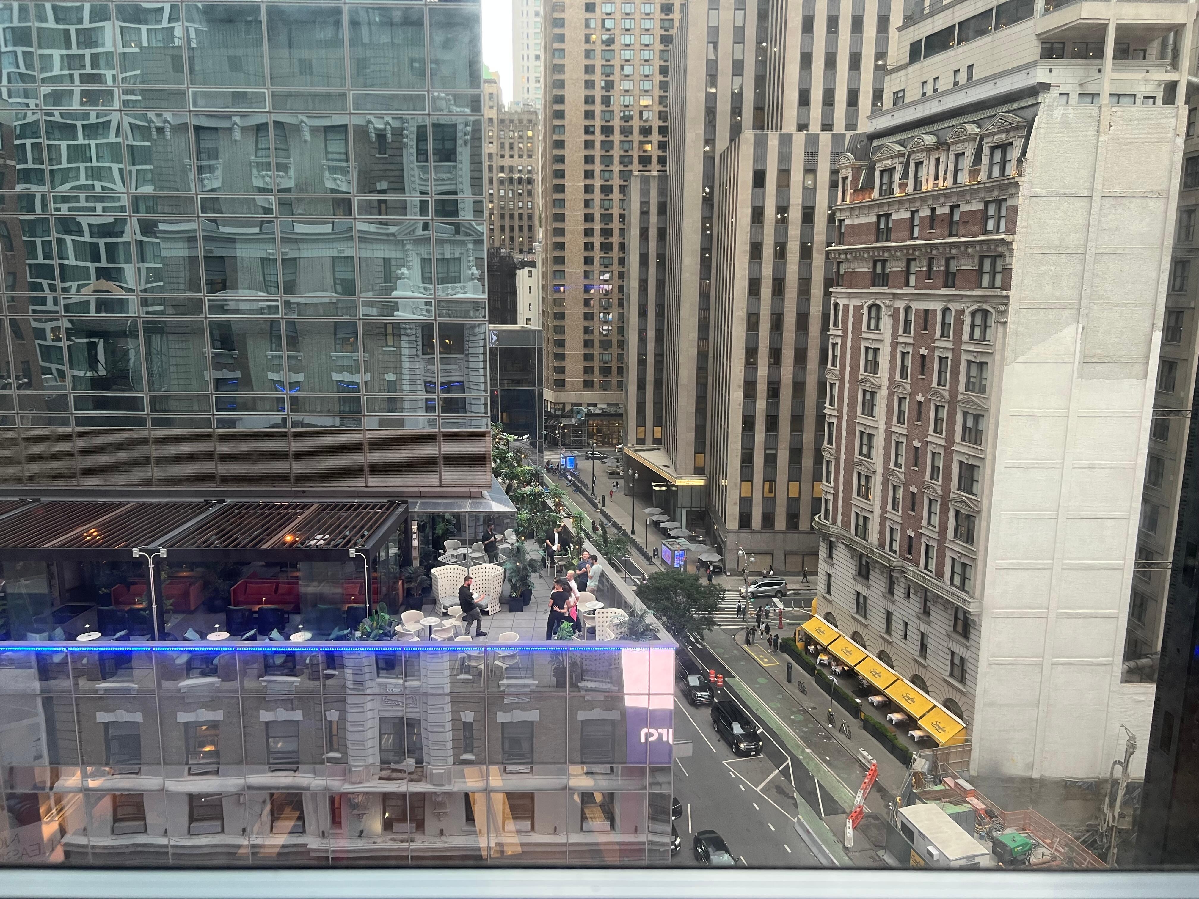 The rooftop bar next door was beautiful and delicious. 