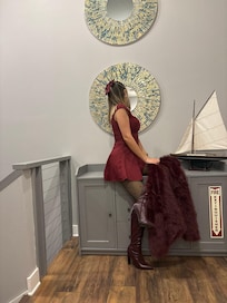 On the second floor of the house