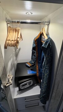 Total hanging space in a 4 person room!