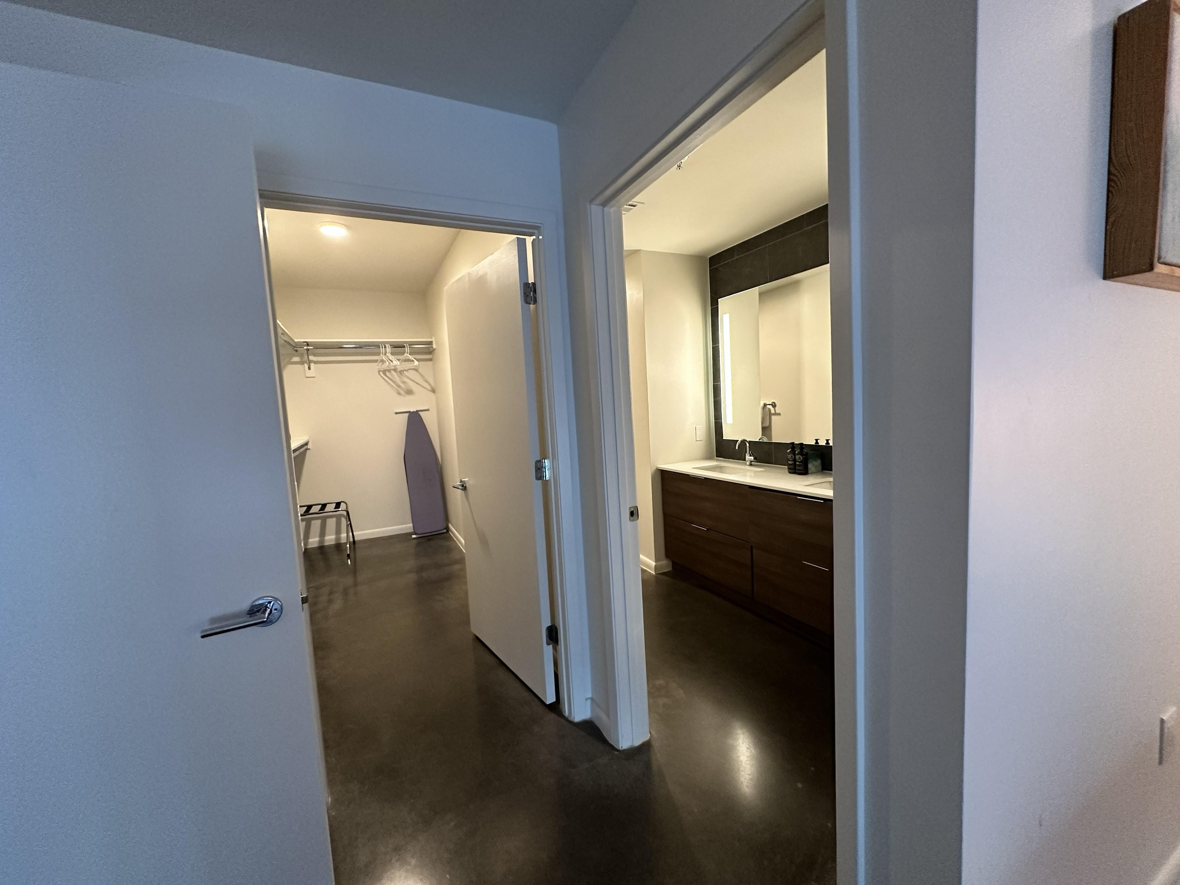 A huge walk-in closet (the other bedroom also has a walk-in closet)