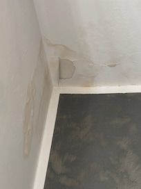 Water damage in ceiling