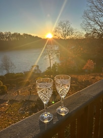 Amazing sunset on the back deck