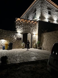 Night time view from parking area