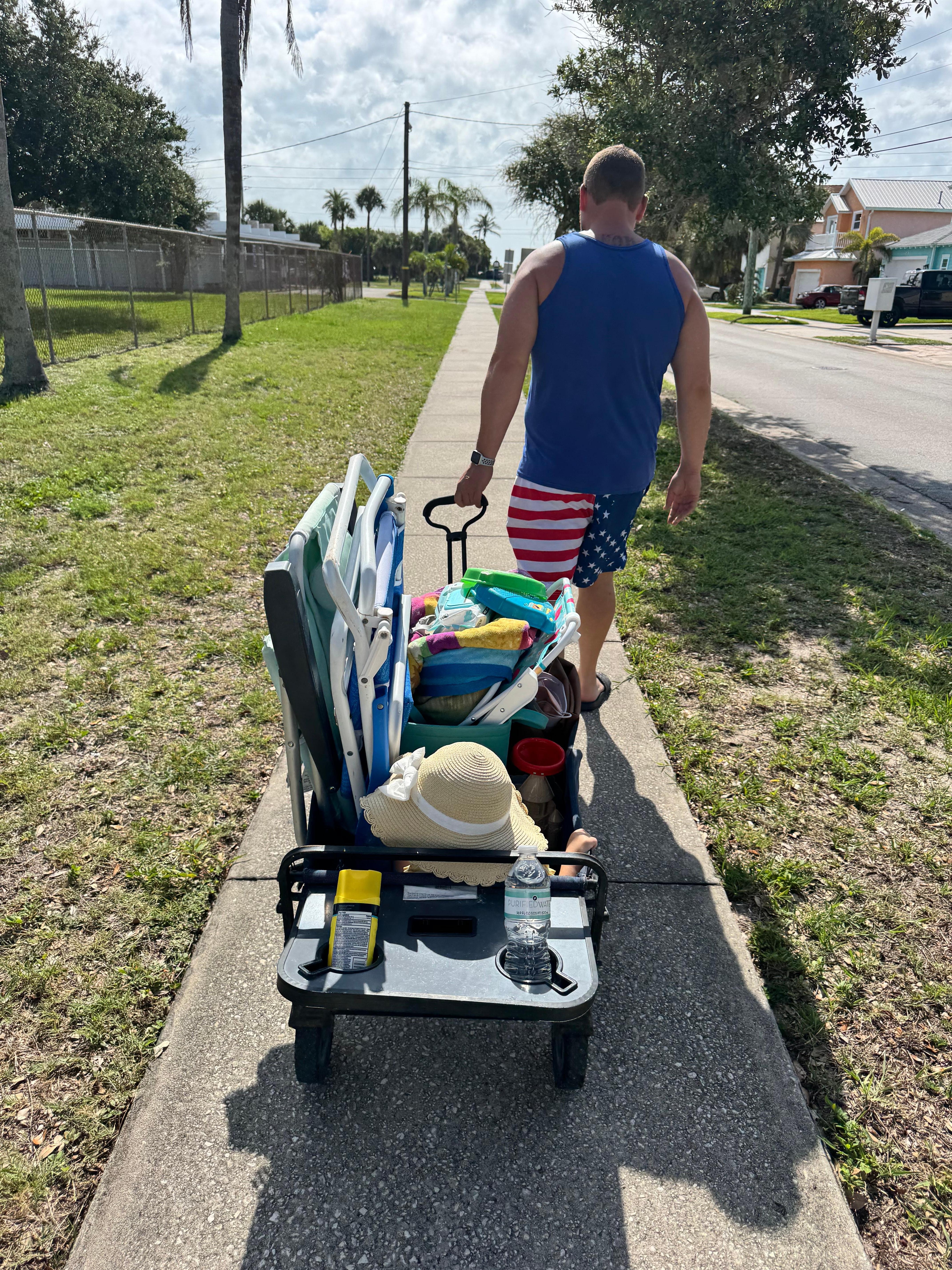 They provided plenty of beach items that made going to the beach a million times easier!