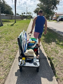 They provided plenty of beach items that made going to the beach a million times easier!