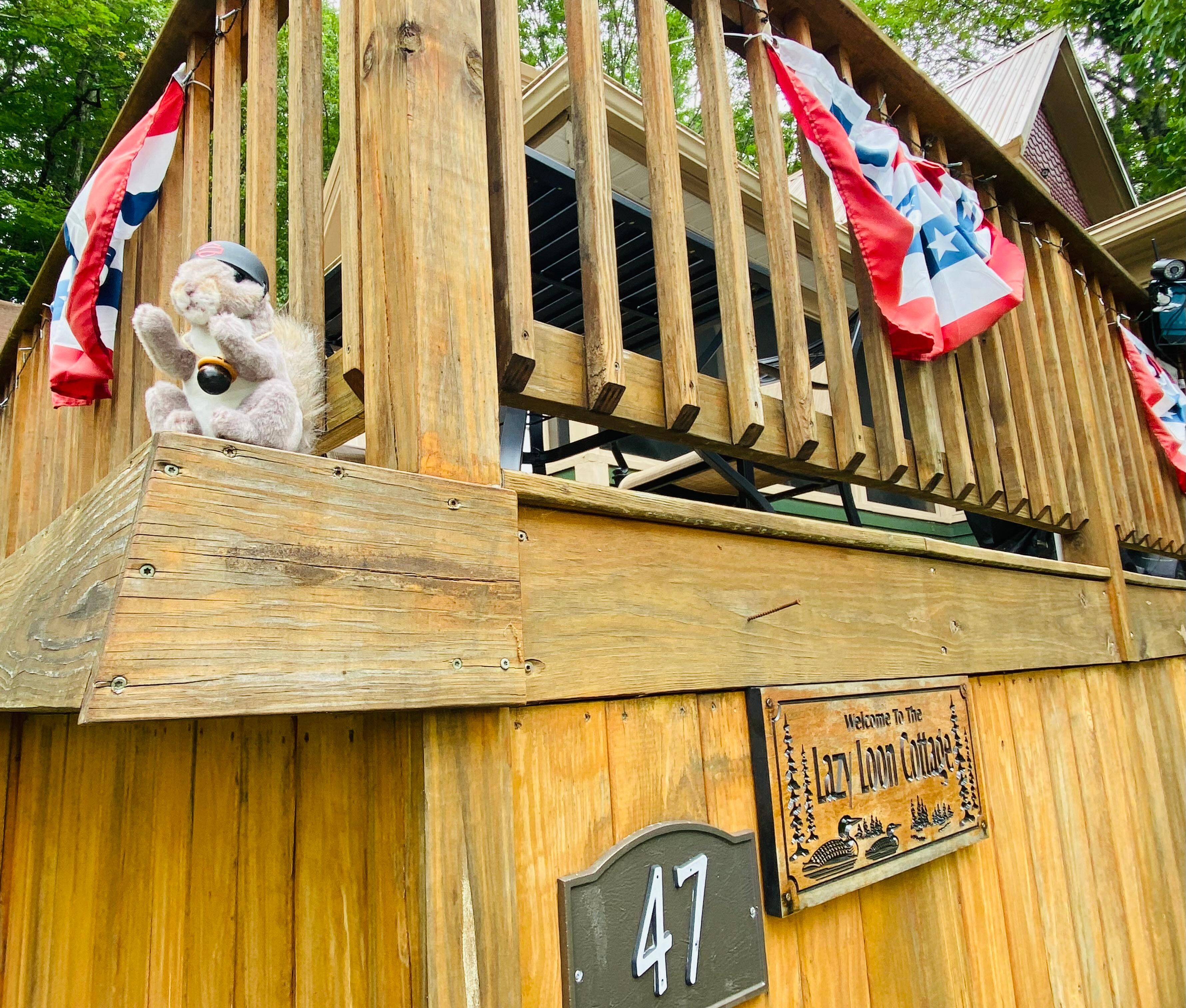 Our little buddy "Nutshell" came along for the trip. He approved.👍