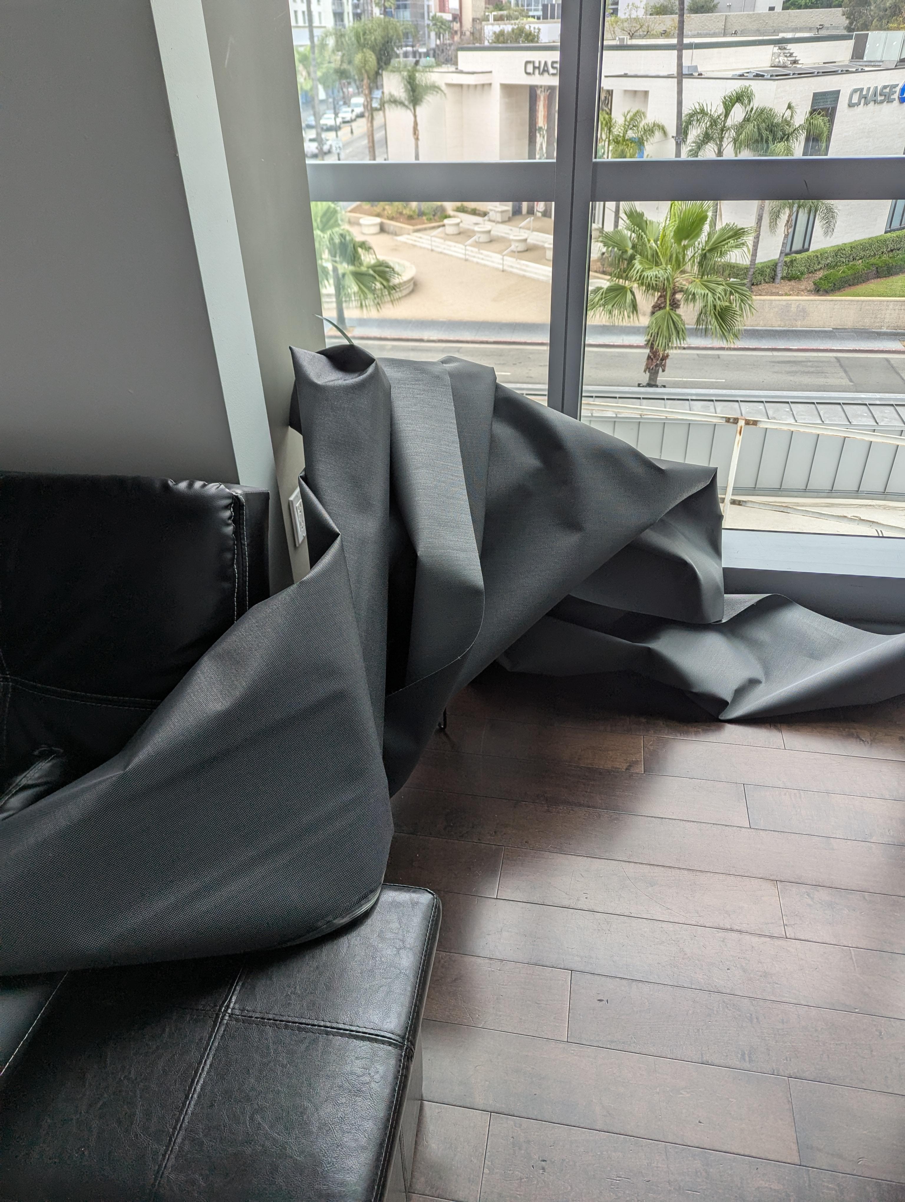 Fallen blinds.
