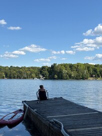 Relaxing on the dock.
