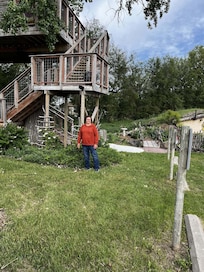 Grandma Crystal at the cook treehouse.