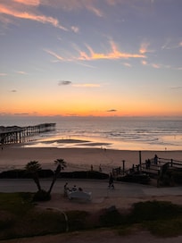 Balcony view at sunset