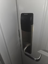 This is what the manager told me there's more doors like that and no one is going to harm you. The lack of concern was sad. Someone pays their hard earned money to feel safe away from home& this is what you get. A little effort,kindness goes a long