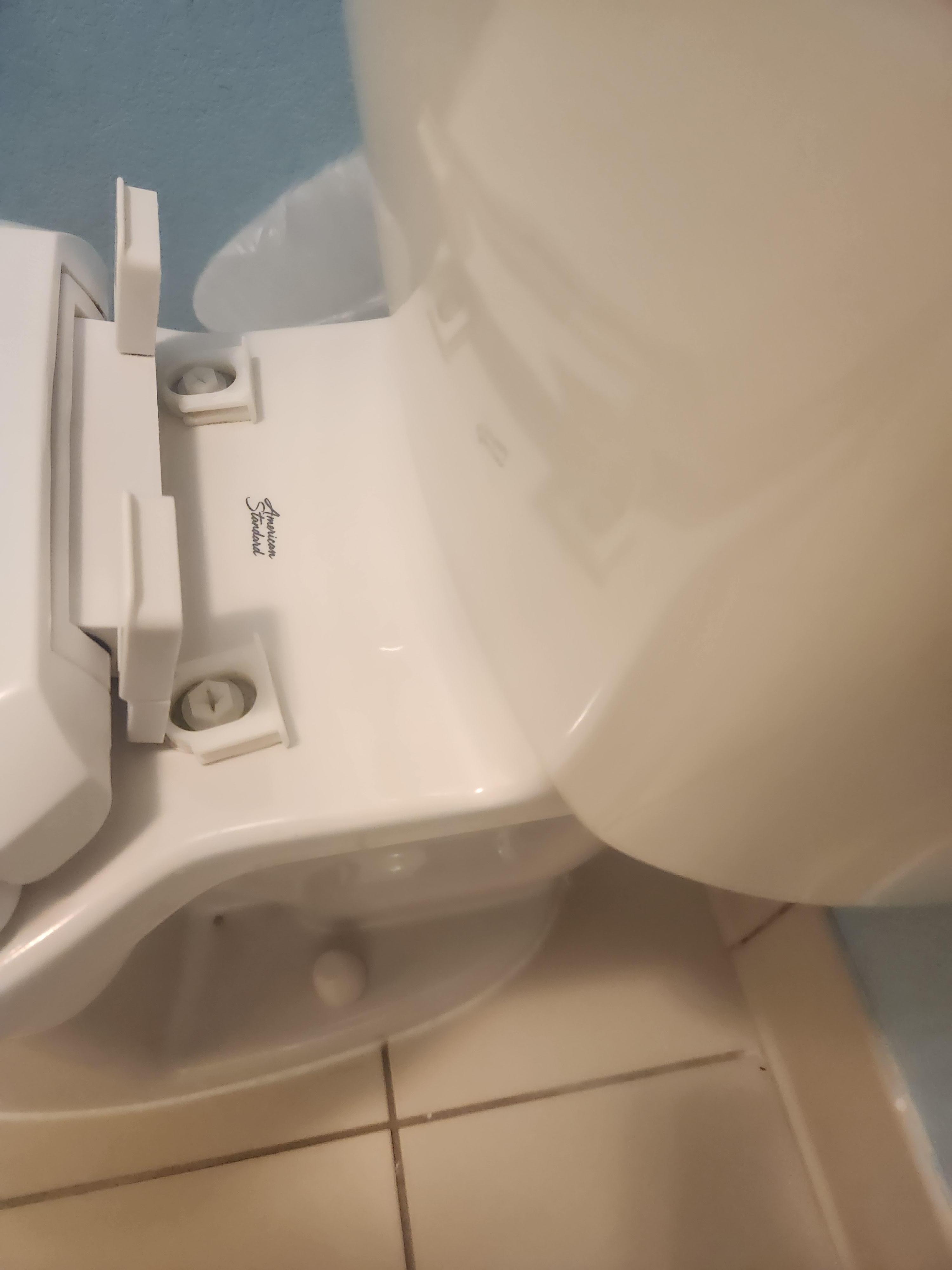 Toilet seat was also broken, I tried to snap it back in but that didnt work. (Maintenance fixed it)