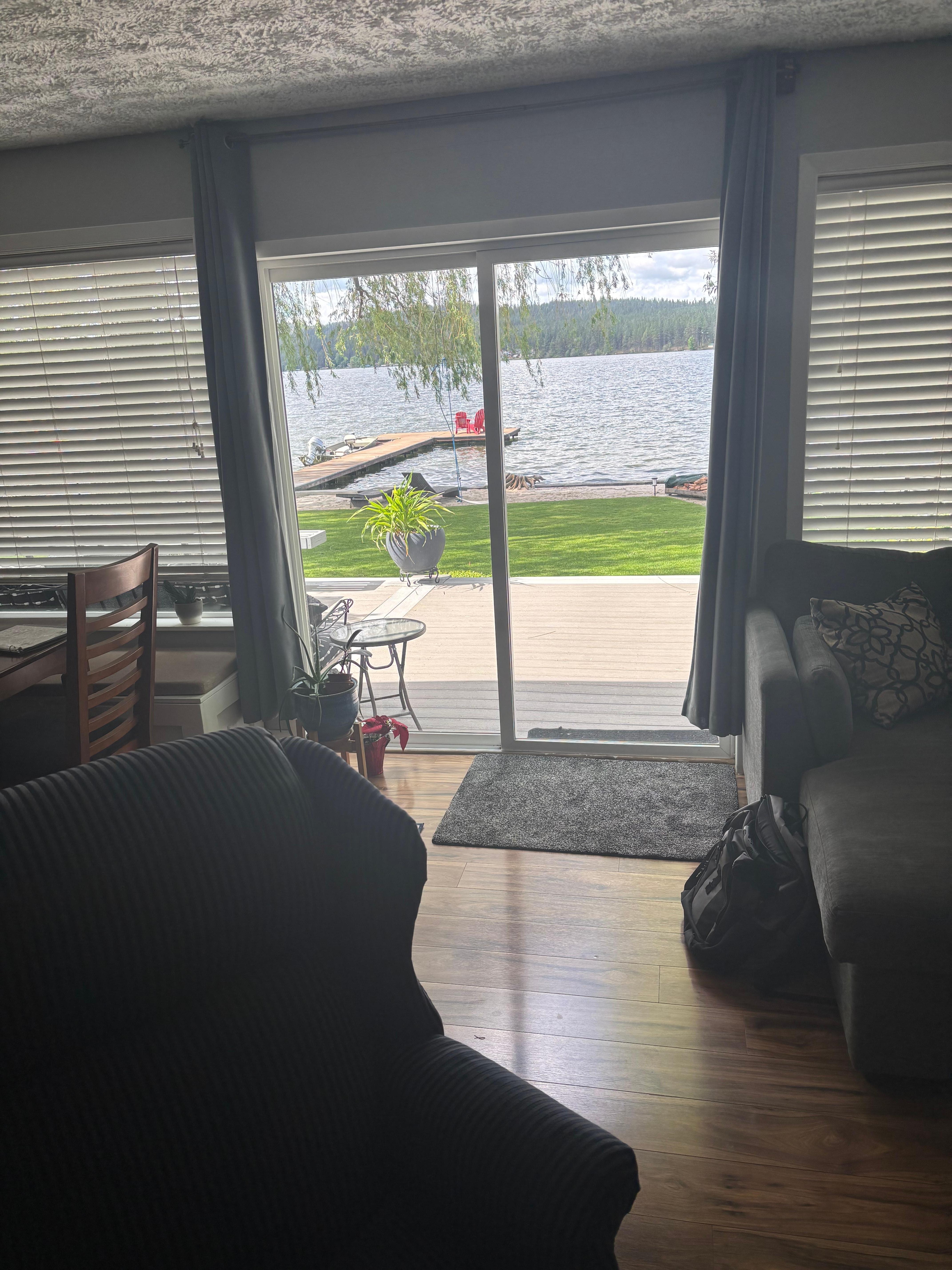 View from inside the house. 