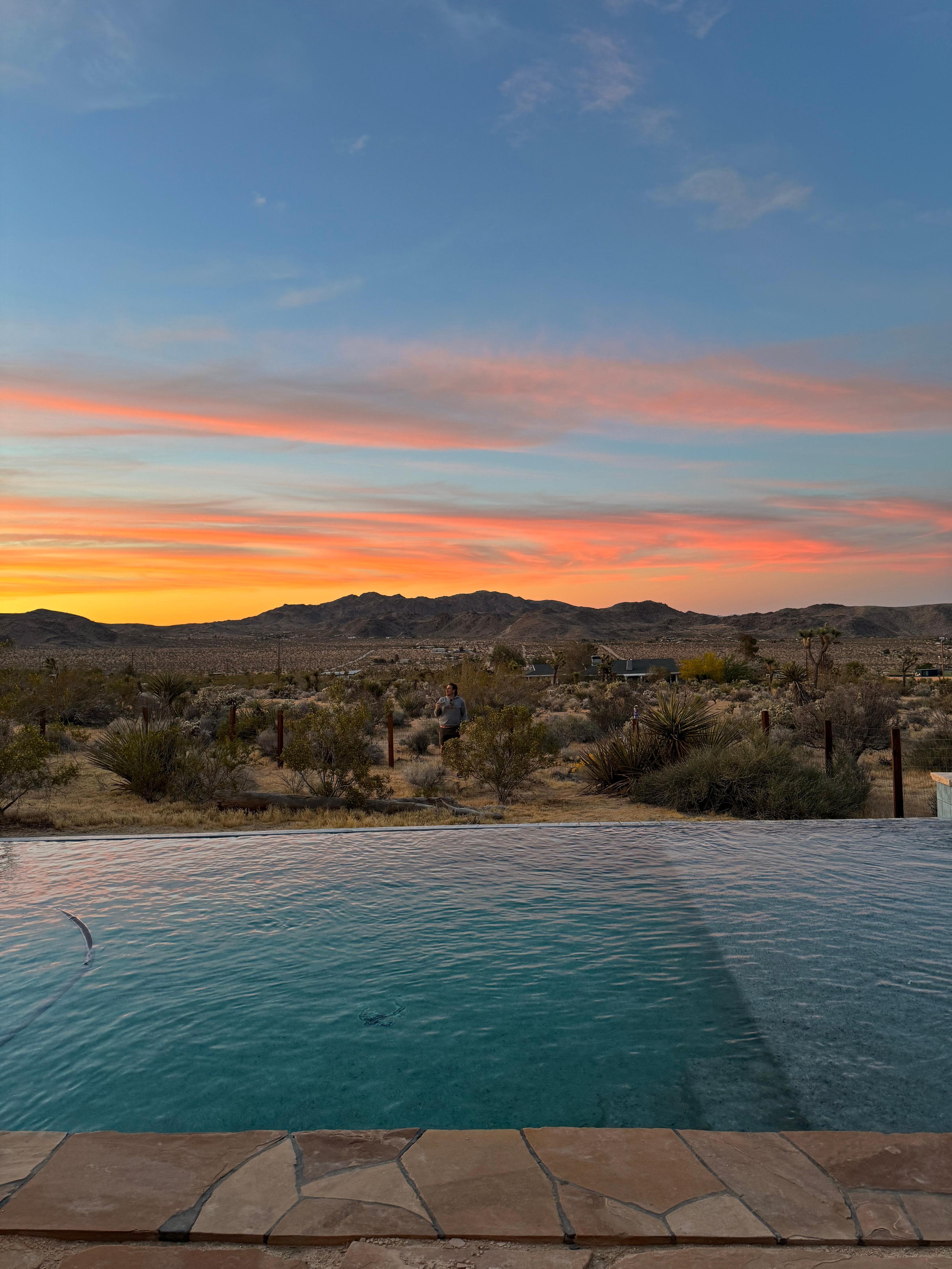 Sunset from the pool