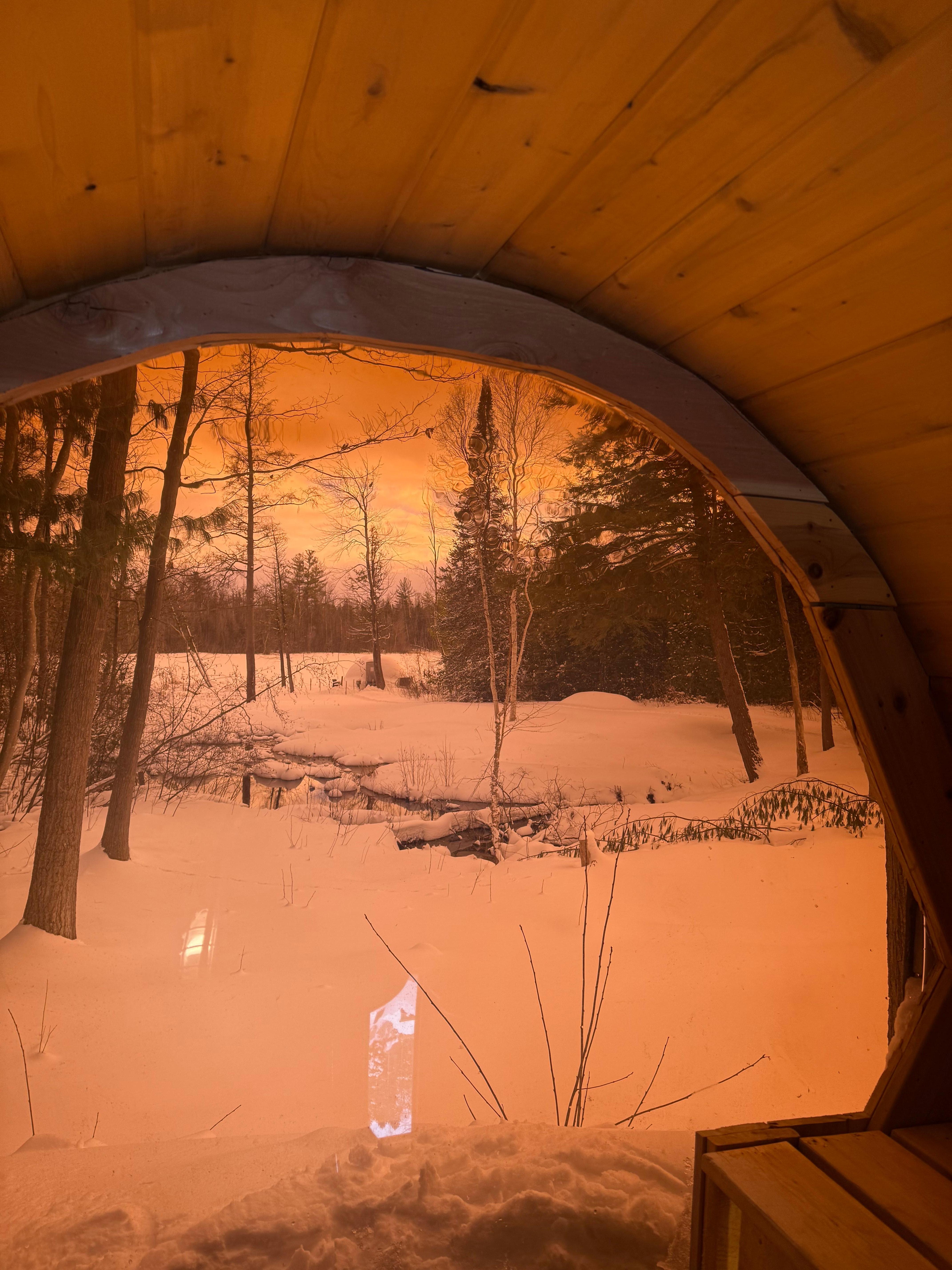 Stunning view from the sauna. 