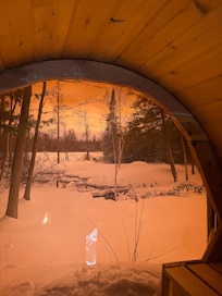 Stunning view from the sauna.