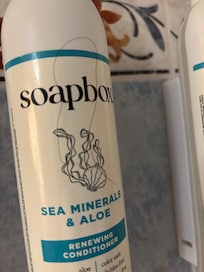 Hair on bottle in shower