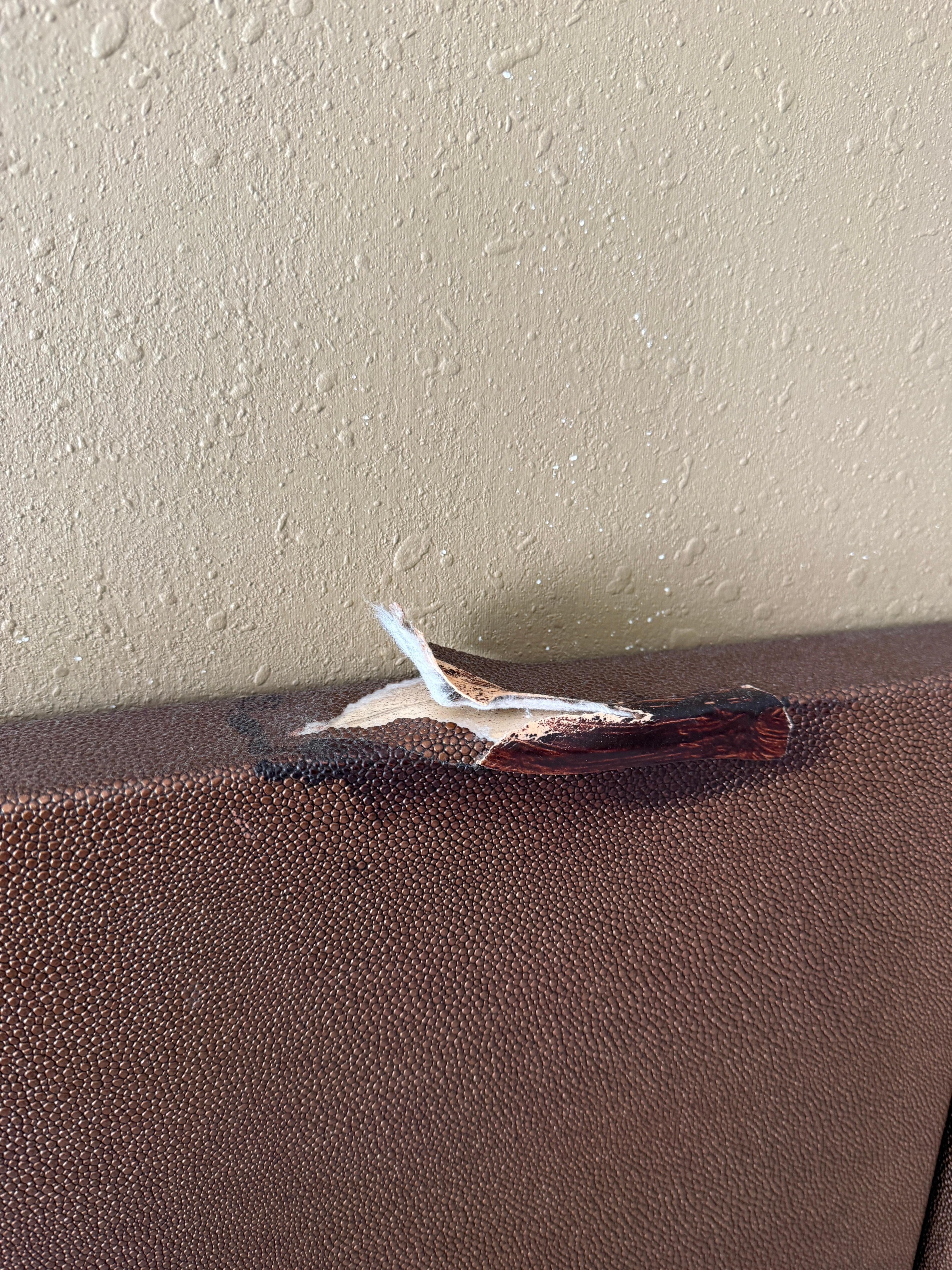 backboard on the bed