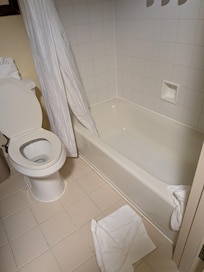 Not a jetted pool in room #523; the bathroom was clearly not made.