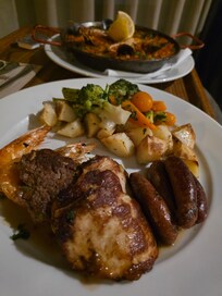 Assorted skewers prepared by the Barcelo Casablanca Chef.