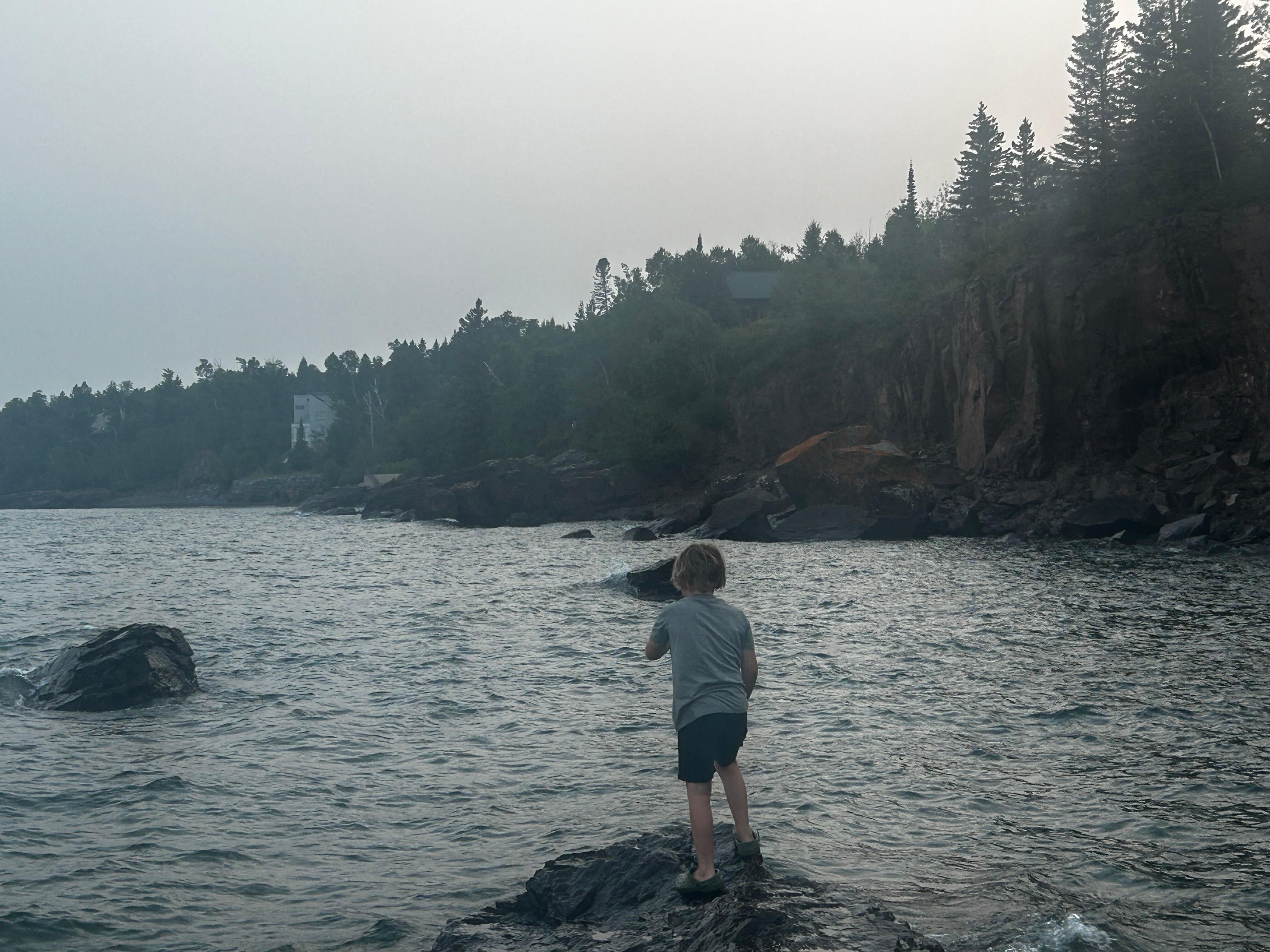 Plenty to explore and soak in on the rocks on the property.