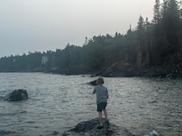 Plenty to explore and soak in on the rocks on the property.