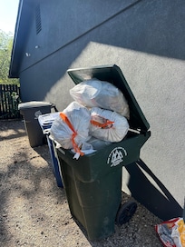 Overflowing trash